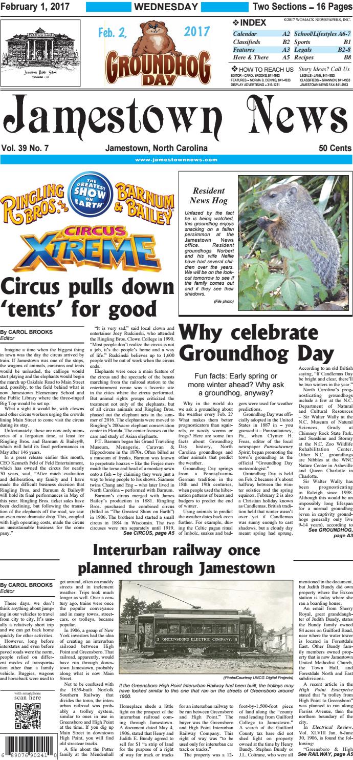Jamestown news 2 1 17 by Jamestown News Issuu