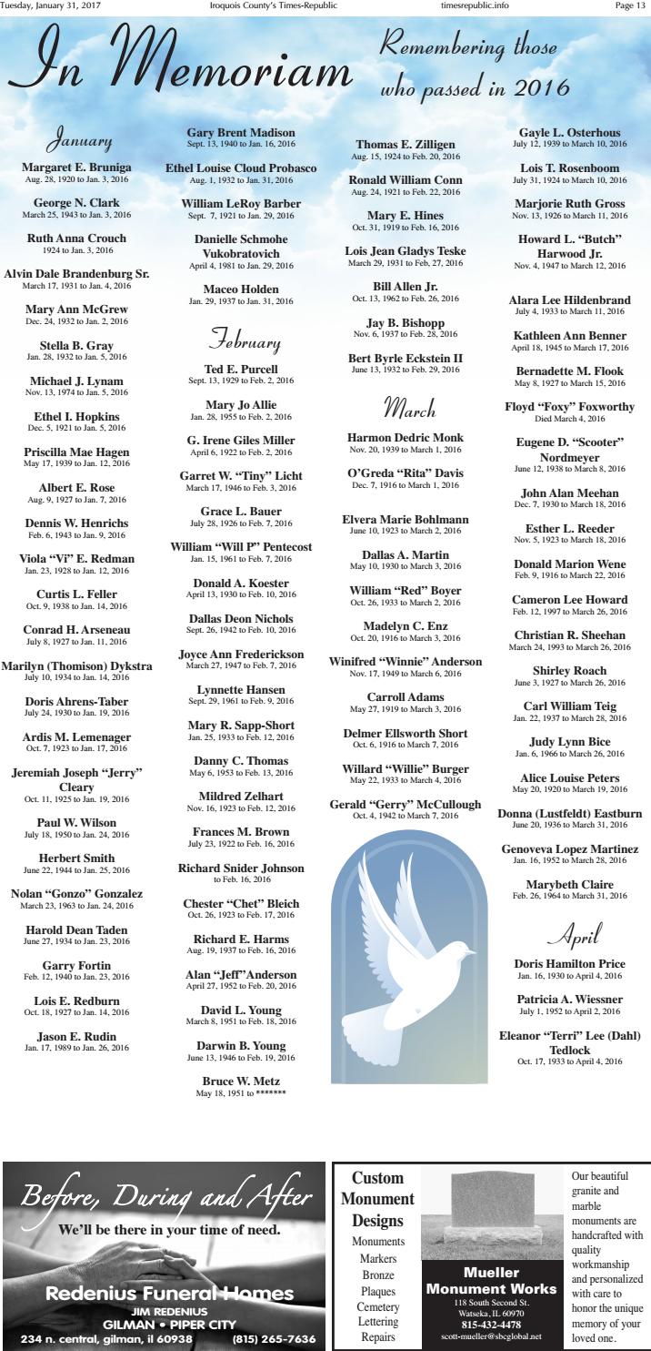 TimesRepublic In Memoriam by TimesRepublic Special Sections Issuu