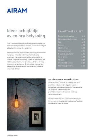 Airam - Lighting 灯饰目录 · Airam Idébok 2017 第 2 页