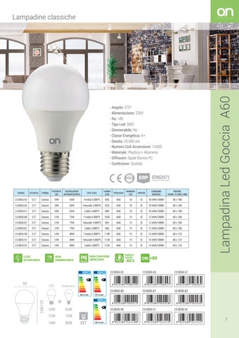 Kon.El.Co. S.p.a. 灯饰目录 · Catalogo LED 2017 - Lampadine Classiche 第 7 页