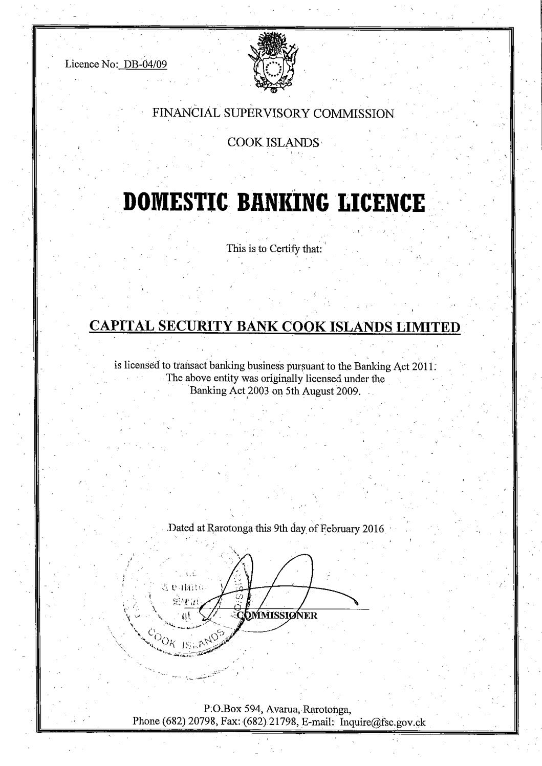 Banking licenses by CSB Chiavanni Le'Mon Issuu