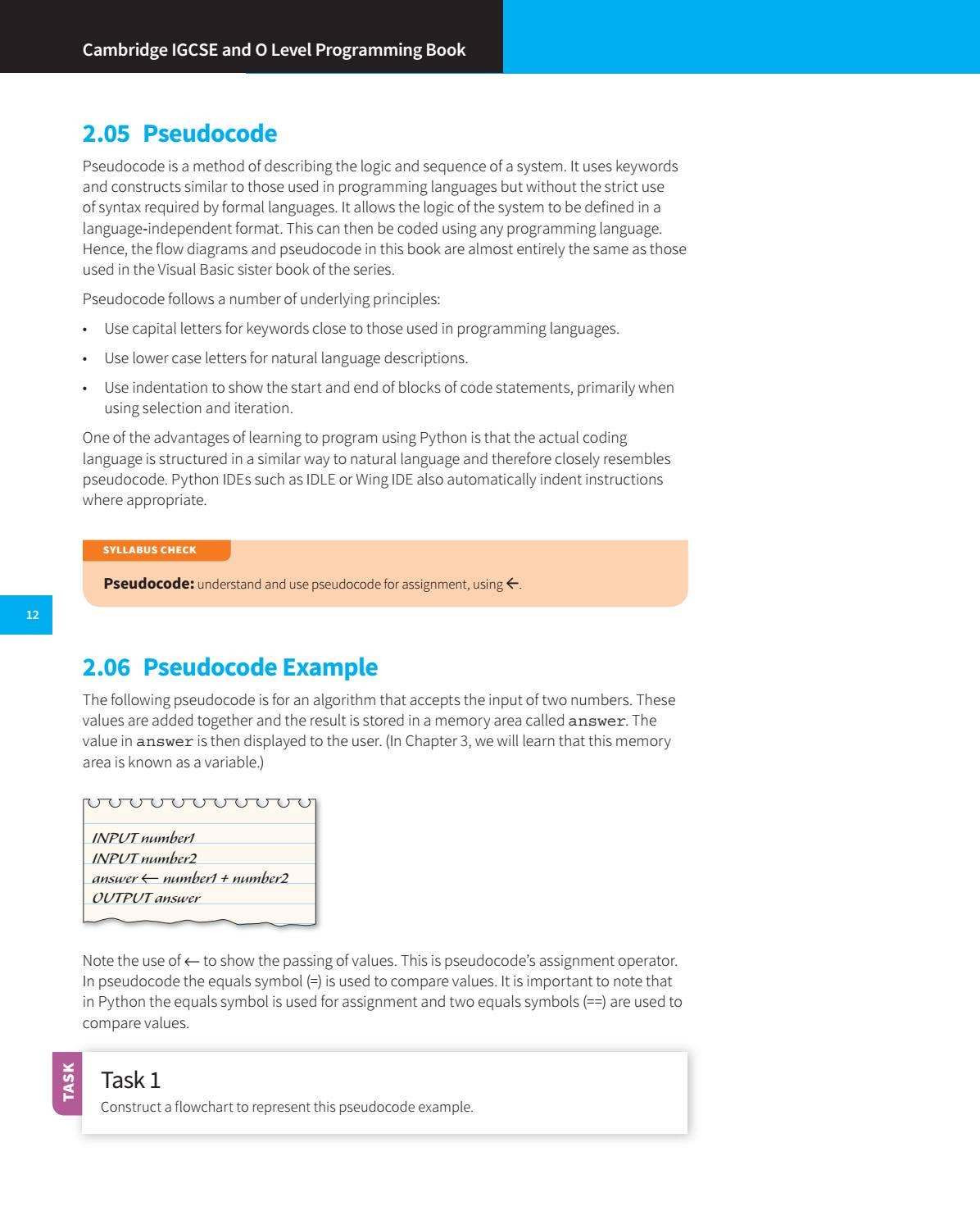 Preview Cambridge IGCSE Computer Science Programming Book for Python by ...