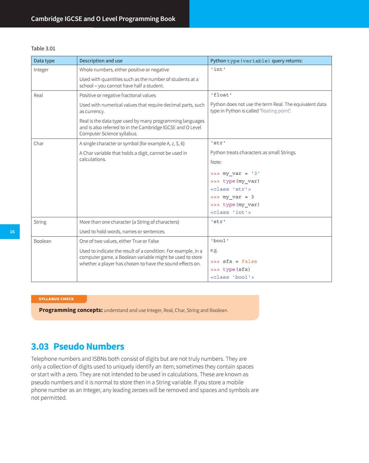 Preview Cambridge IGCSE Computer Science Programming Book for Python by ...