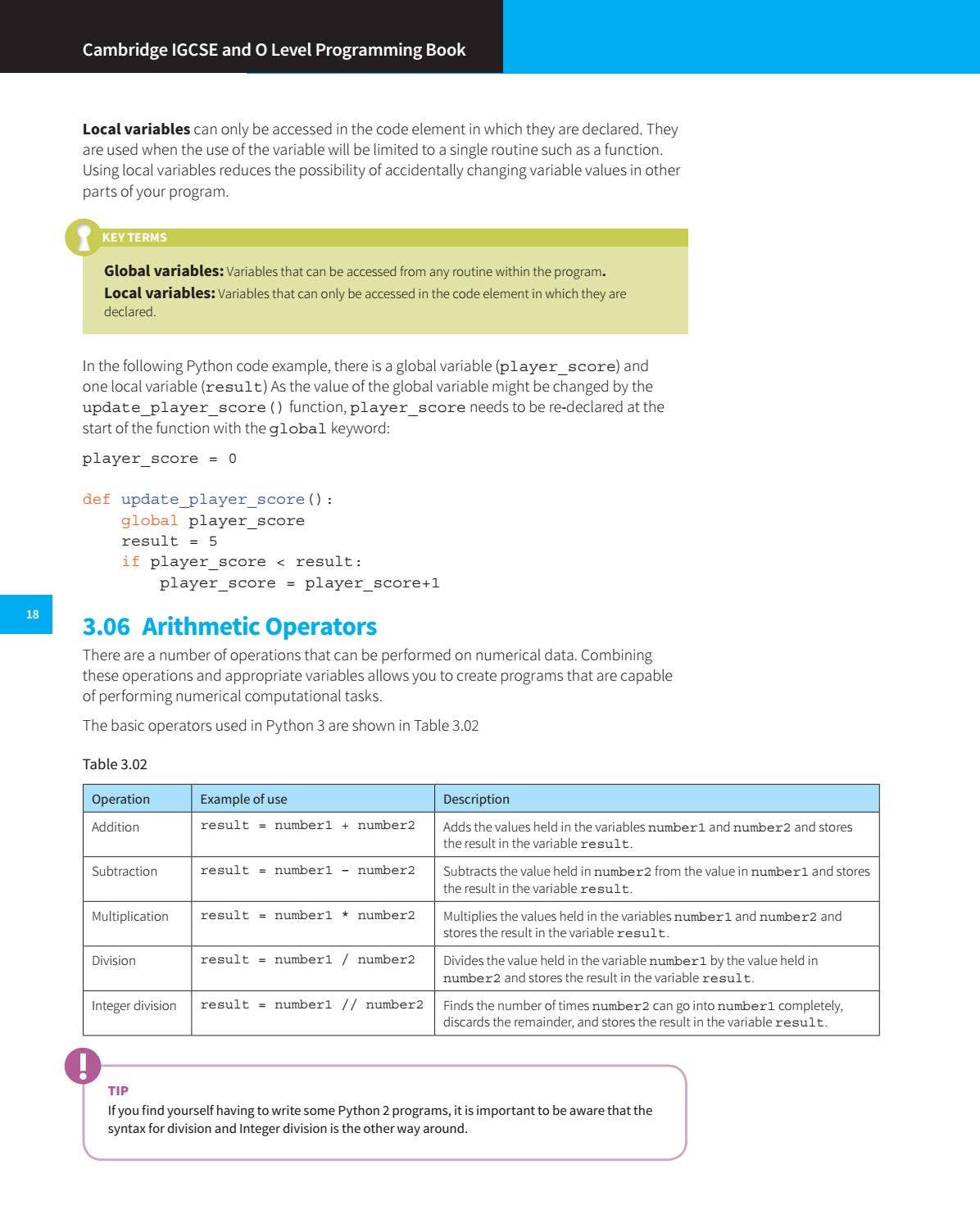 Preview Cambridge IGCSE Computer Science Programming Book for Python by ...