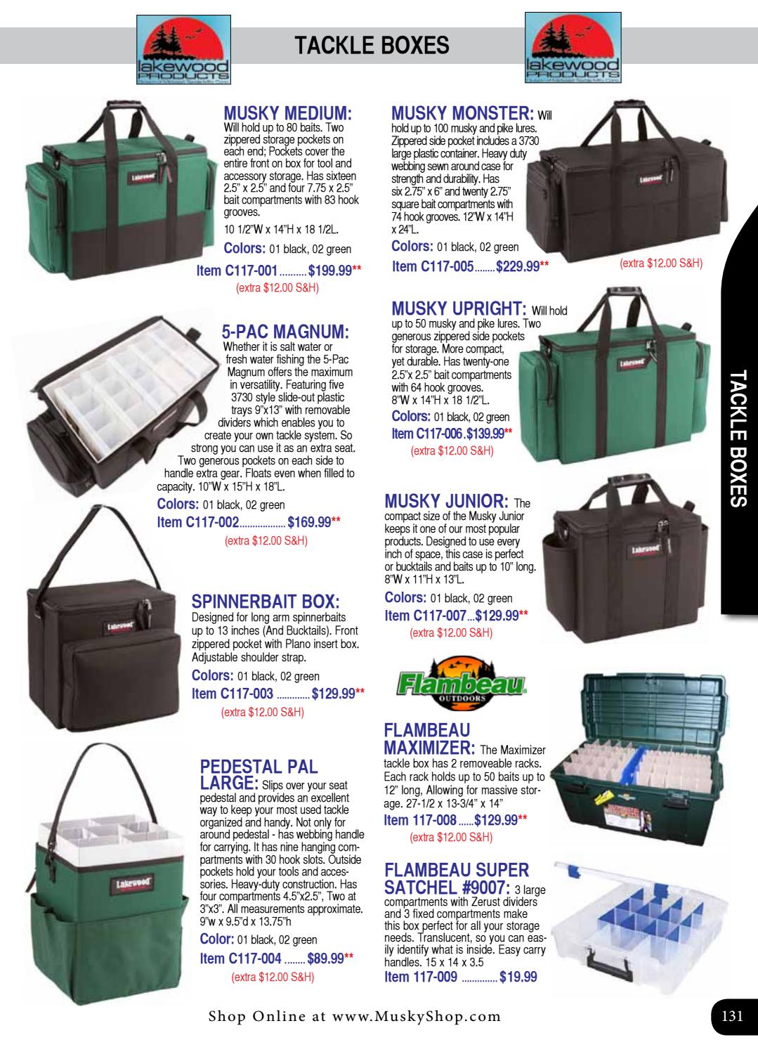 Lakewood Medium Musky Tackle Box Muskie Pike Lure Storage A037