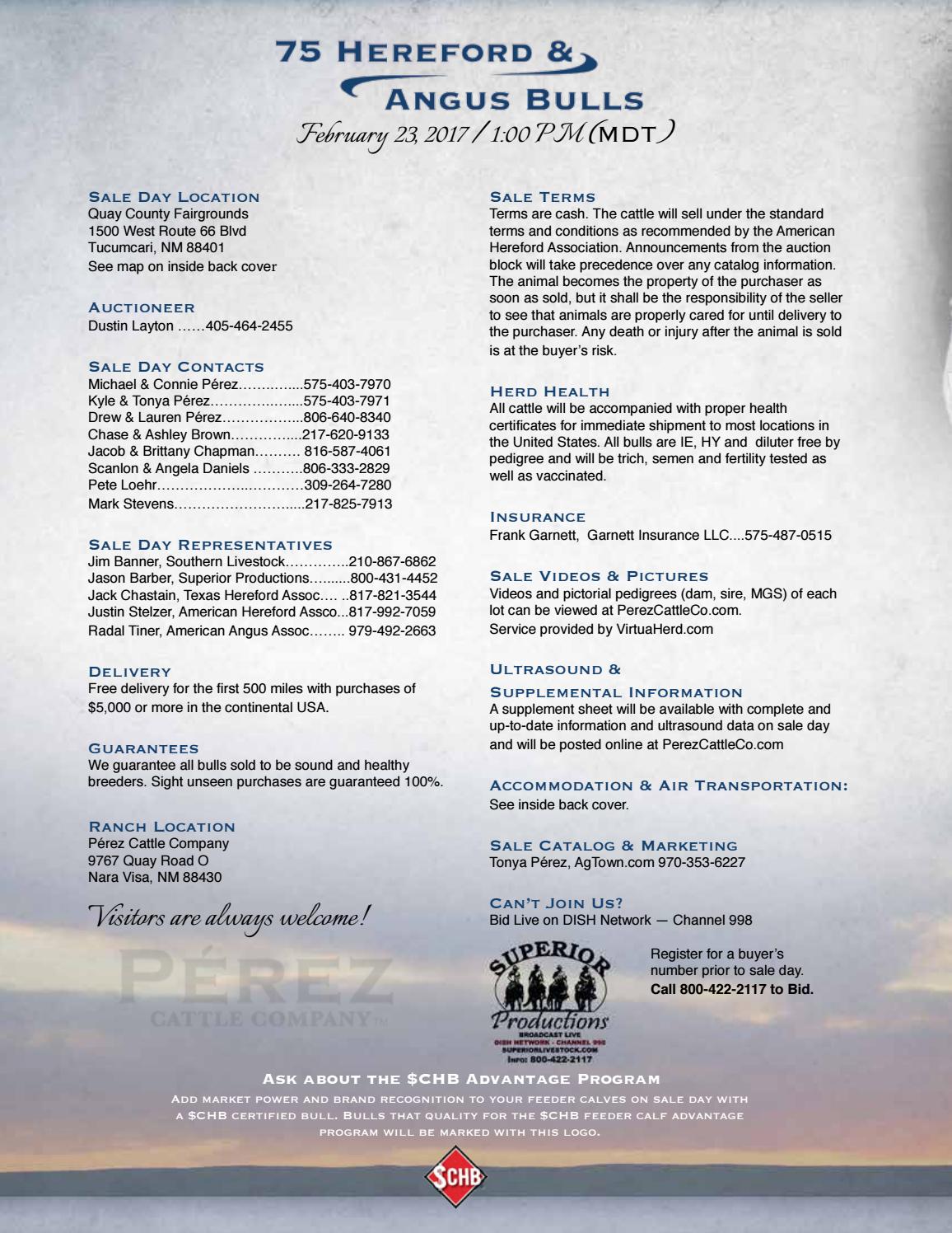 2017 Perez Cattle Company Bull Sale By Perez Cattle Co Issuu