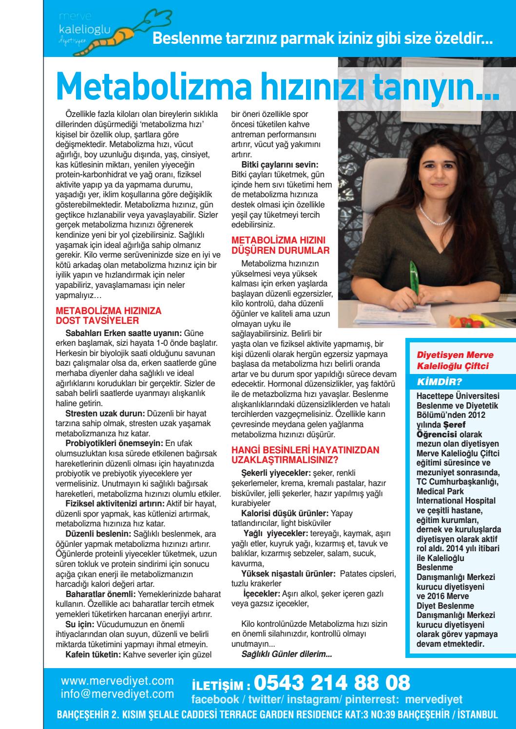 Sağlıklı Yaşam Önerileri Dyt. Merve Kalelioğlu Çiftci Sağlıklı Yaşam Önerileri Dyt. Merve Kalelioğlu Çiftci