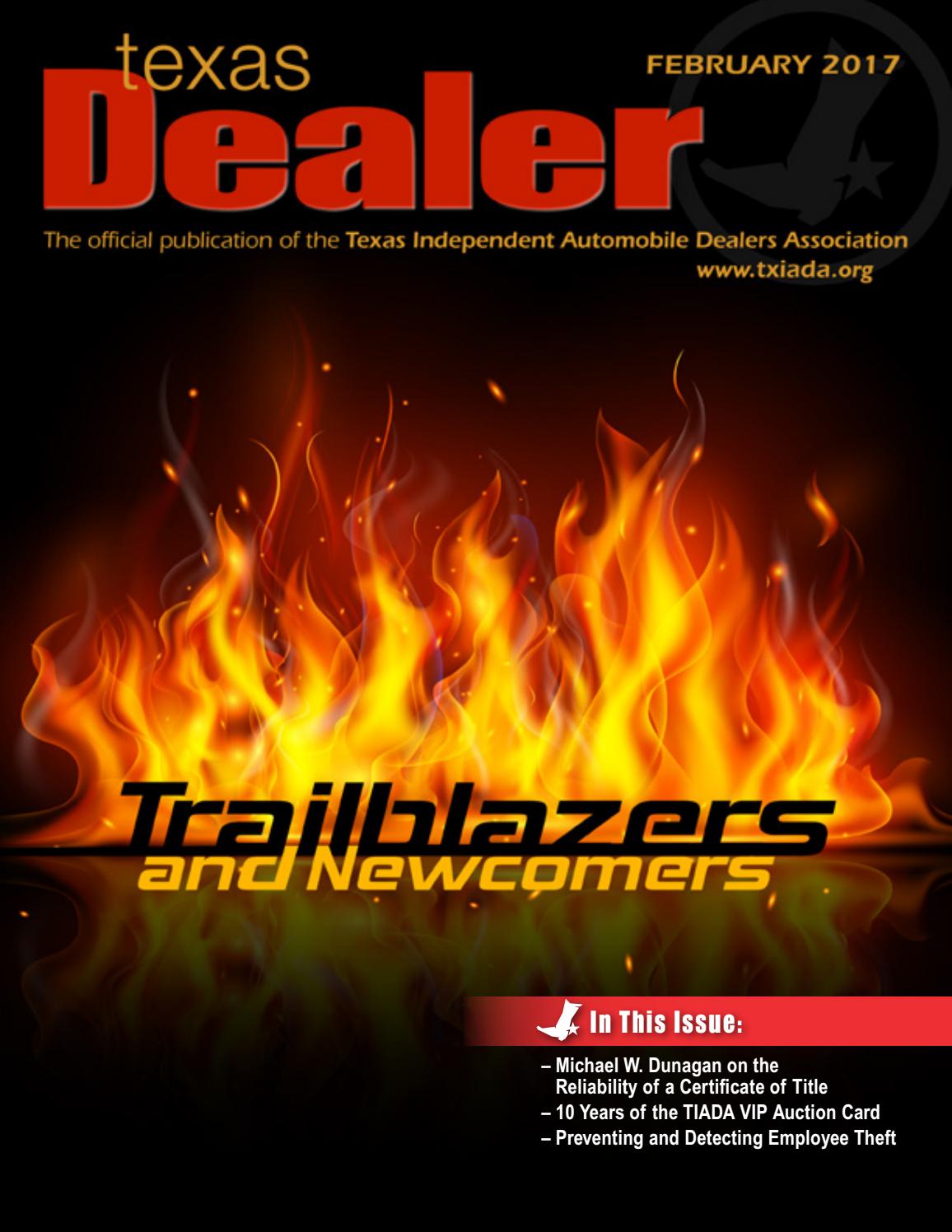 Texas Dealer February 2017 by Texas Independent Auto Dealers