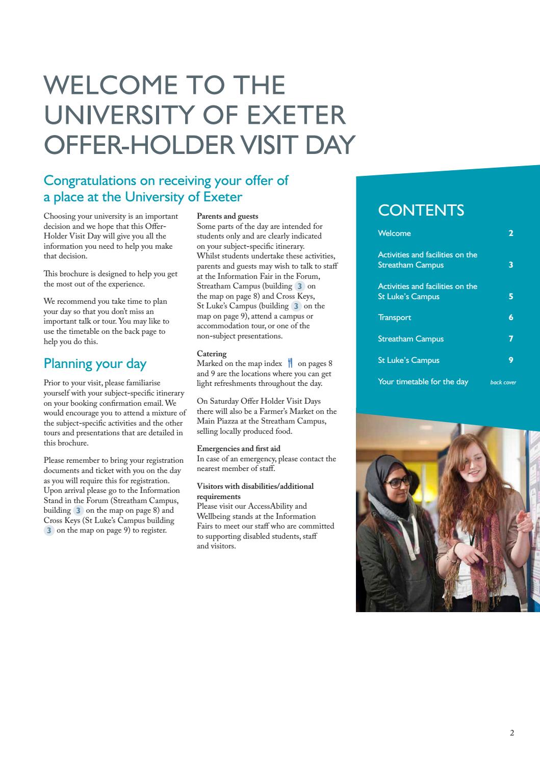 University of Exeter OfferHolder Visit Day 2017 by University of