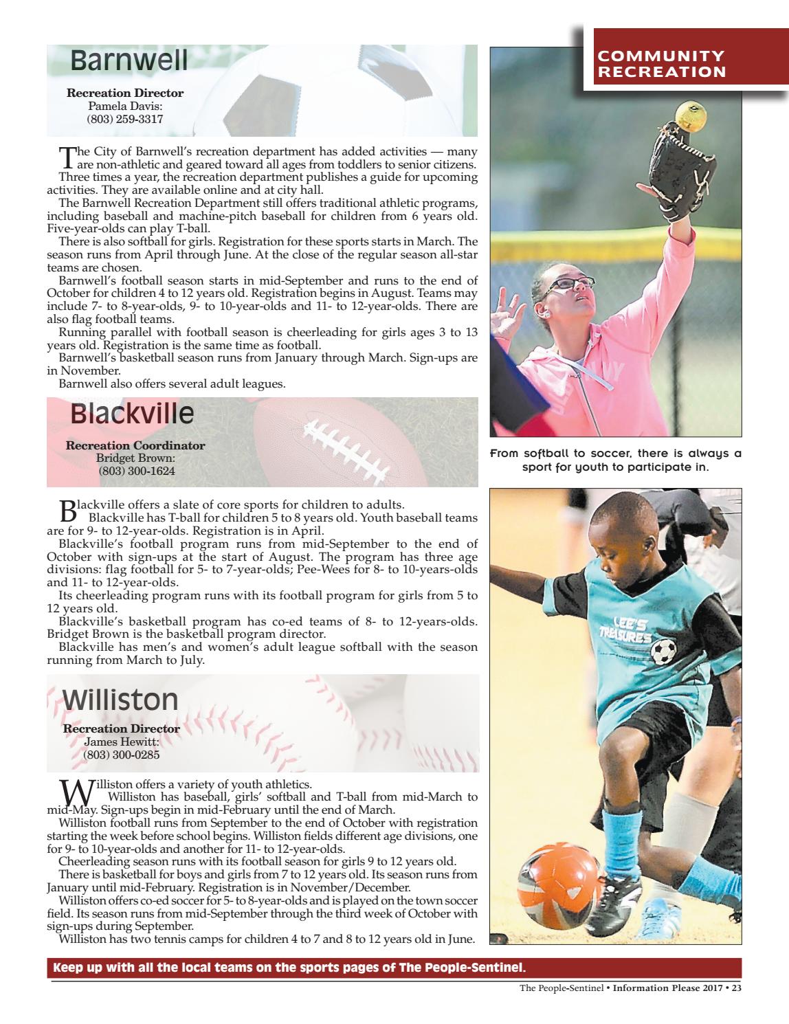 Barnwell County Information Please 2017 by The PeopleSentinel Issuu