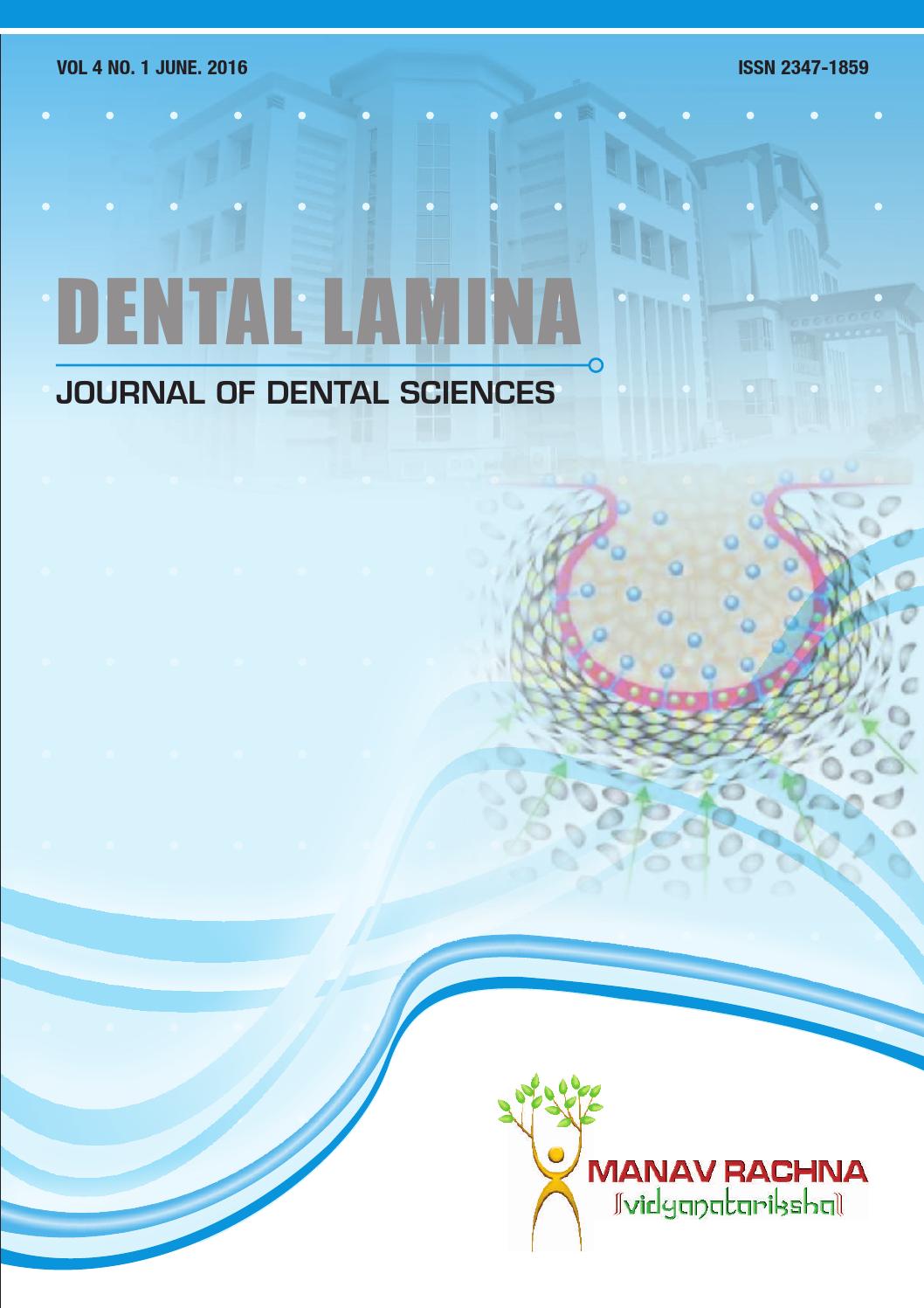 dentaljournalbrochurejune201623sep by Manav Rachn University Issuu