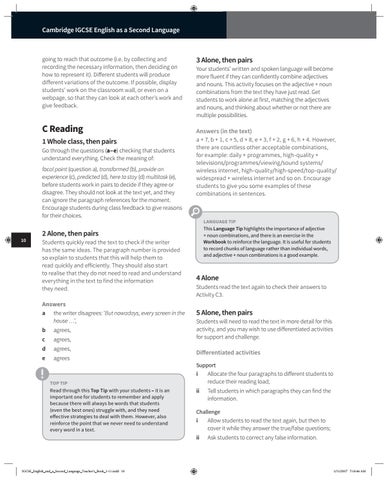 Preview Cambridge IGCSE English as a Second Language Teacher's Book by ...