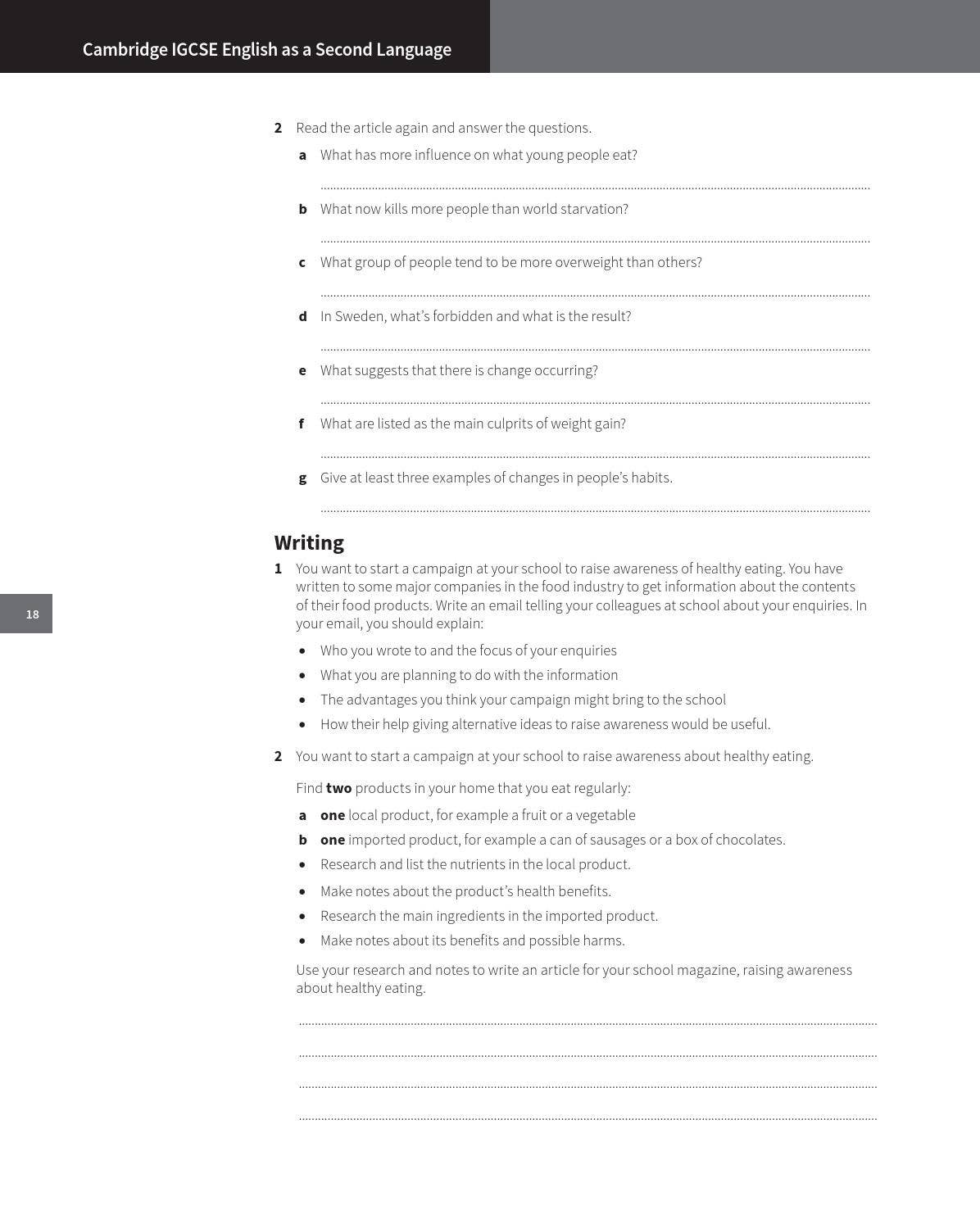 Preview Cambridge IGCSE English as a Second Language Workbook by ...