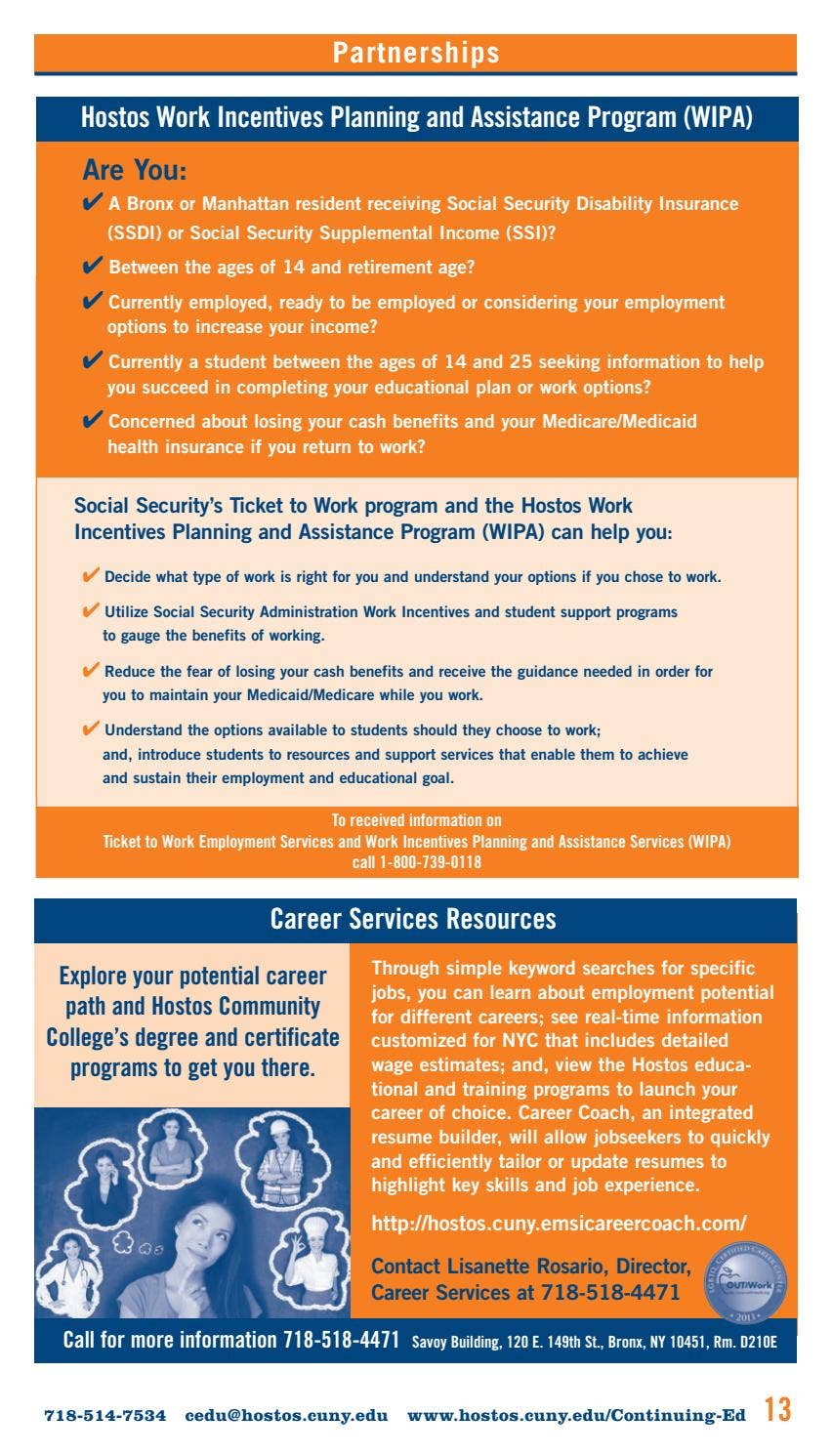 Spring 2017 Continuing Education Catalog by Hostos Community College