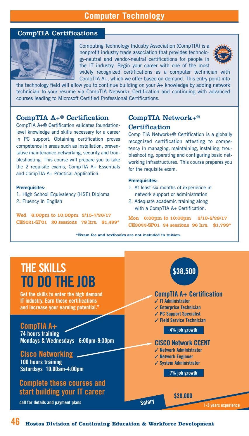 Spring 2017 Continuing Education Catalog by Hostos Community College