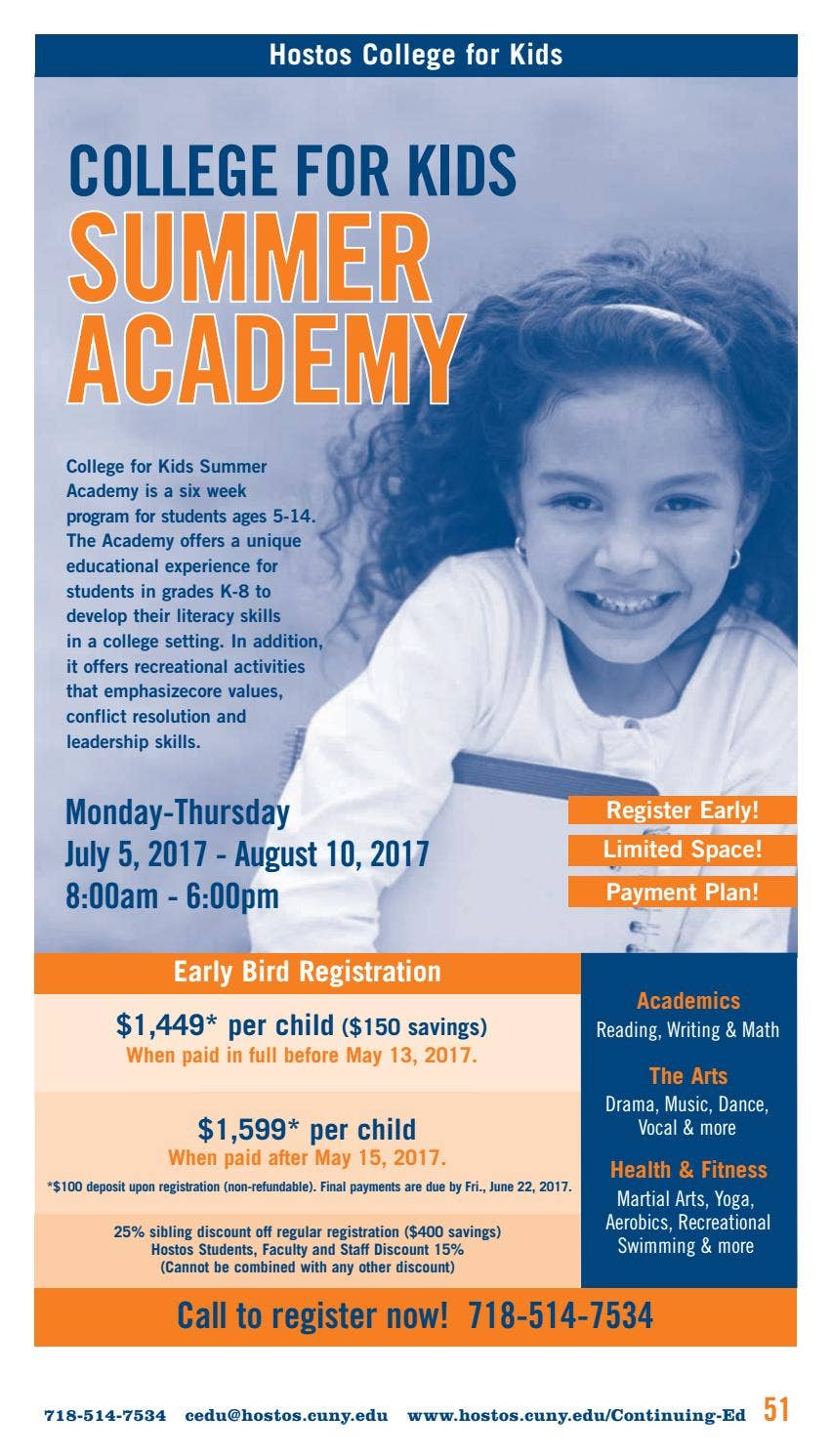 Spring 2017 Continuing Education Catalog by Hostos Community College