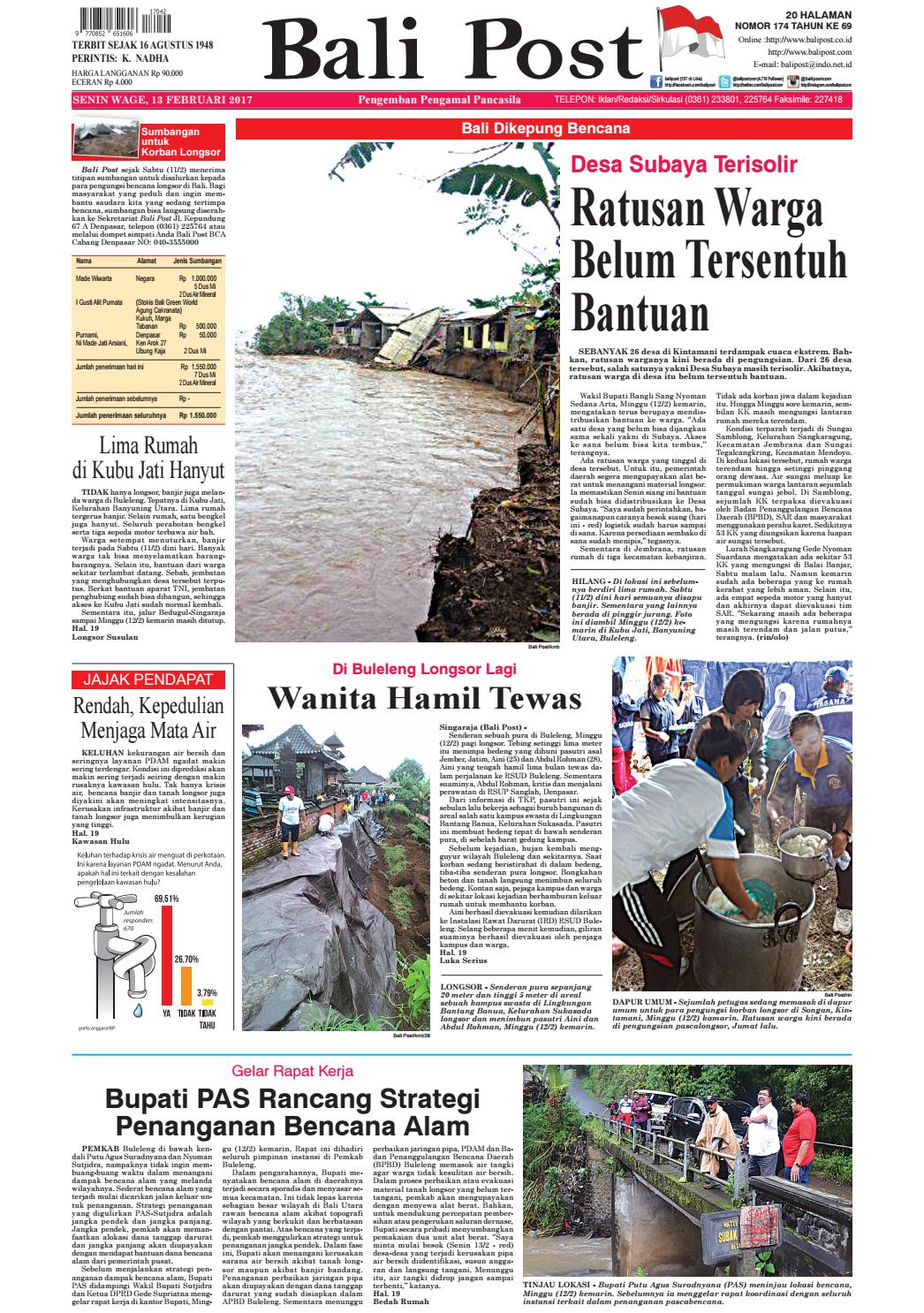 Edisi 13 Februari 2017 Balipostcom By E Paper KMB Issuu