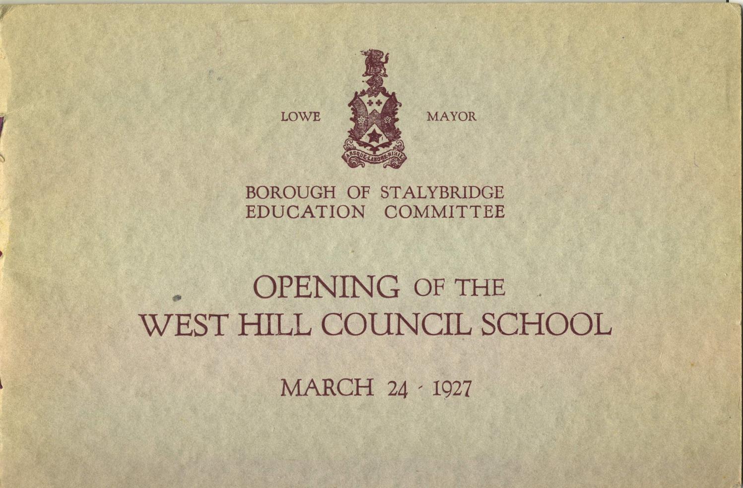 West Hill Council School Opening Programme by Schudio Issuu