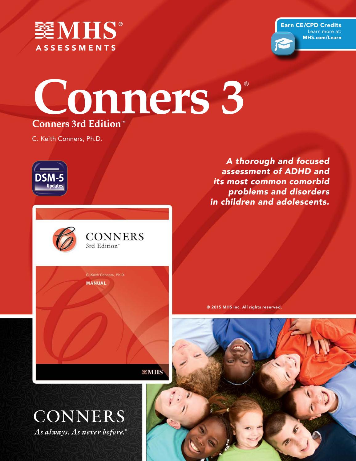 Conners 3 2017 By MHS Assessments Issuu