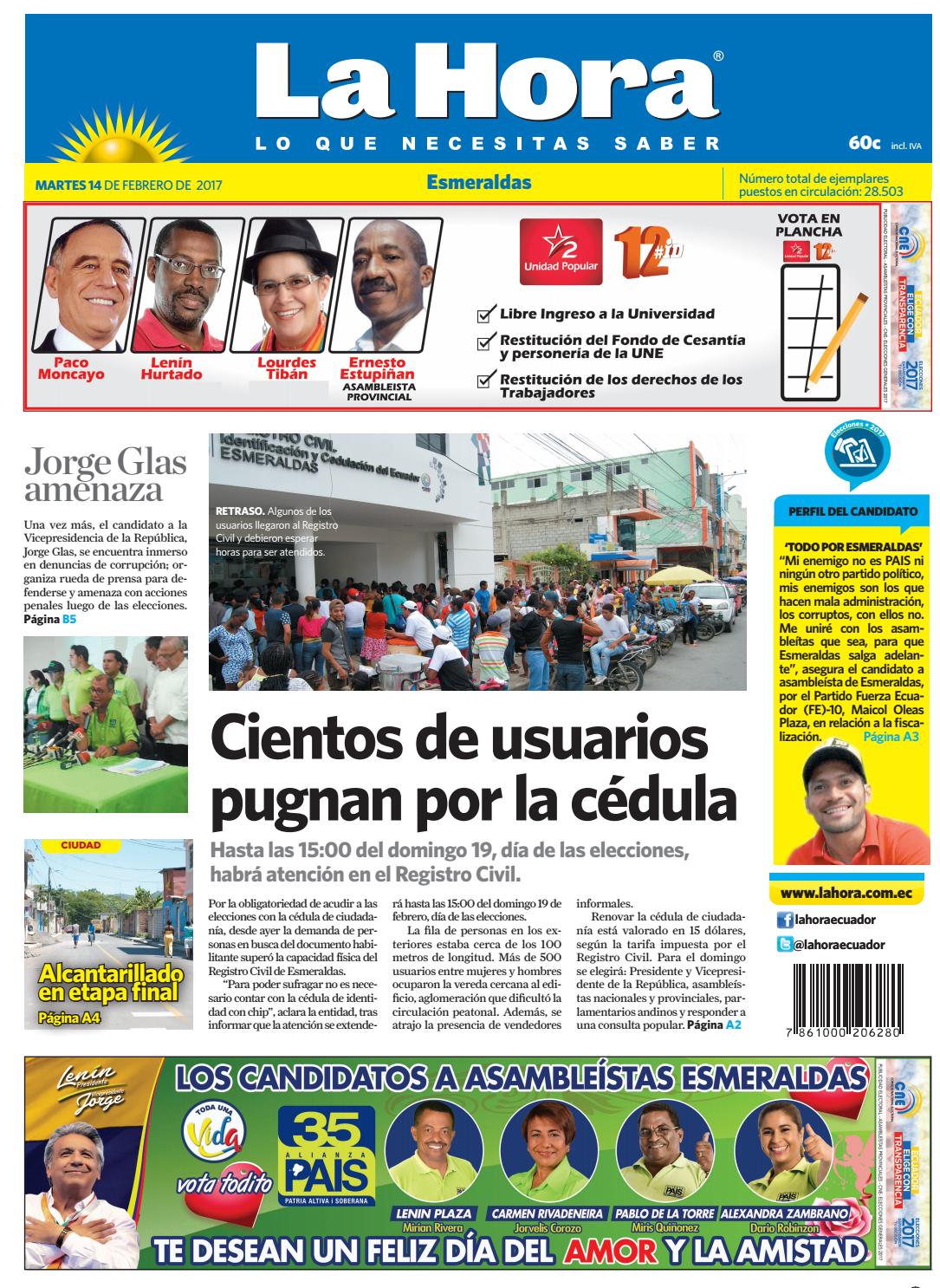 Esmeraldas 14 De Febrero Del 17 By La Hora Ecuador Issuu