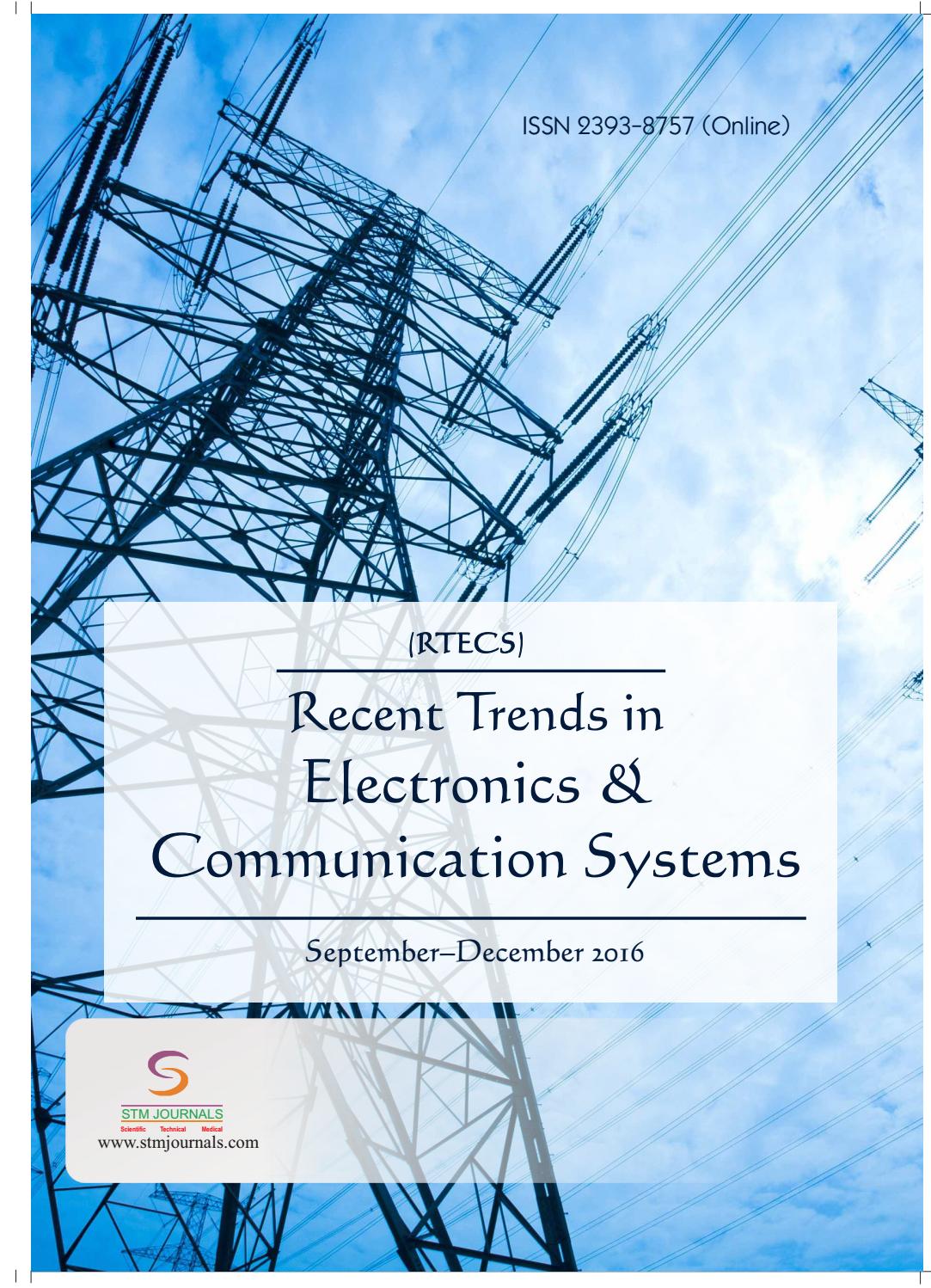 Recent Trends in Electronics & Communication Systems vol 3 issue 3 by STM Journals Issuu