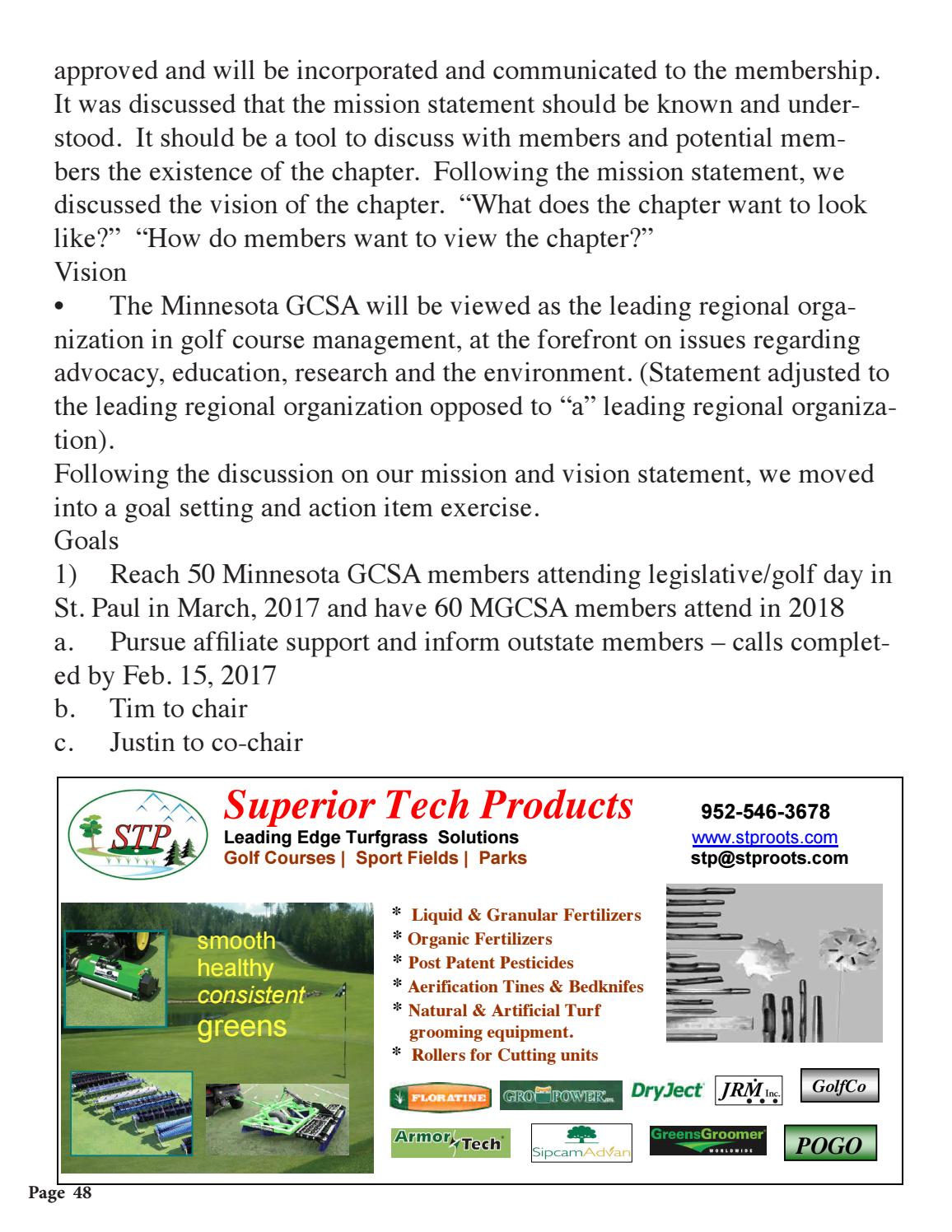 Hole Notes January February 2017 By Minnesota Golf Course