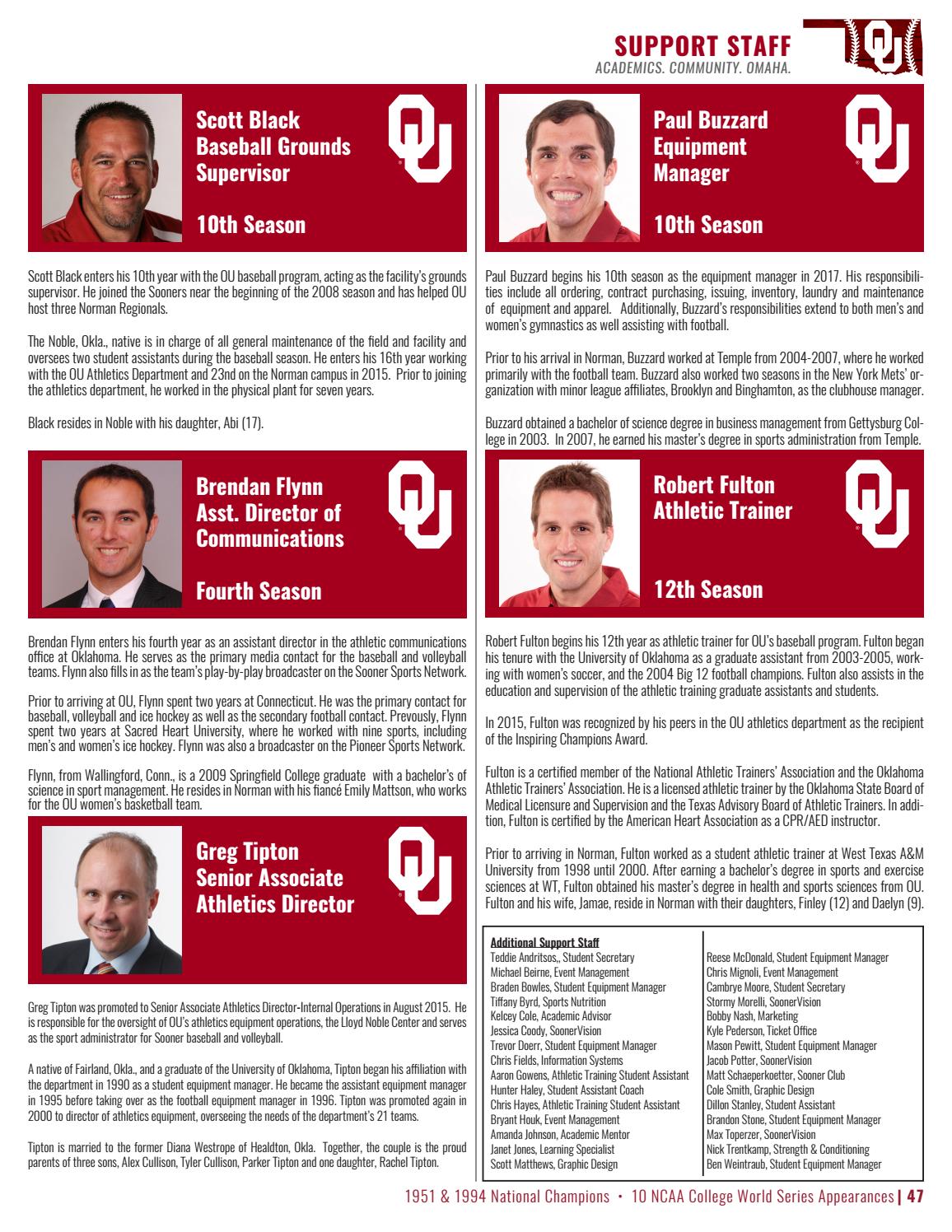 17 Oklahoma Baseball Media Guide By Ou Athletics Issuu