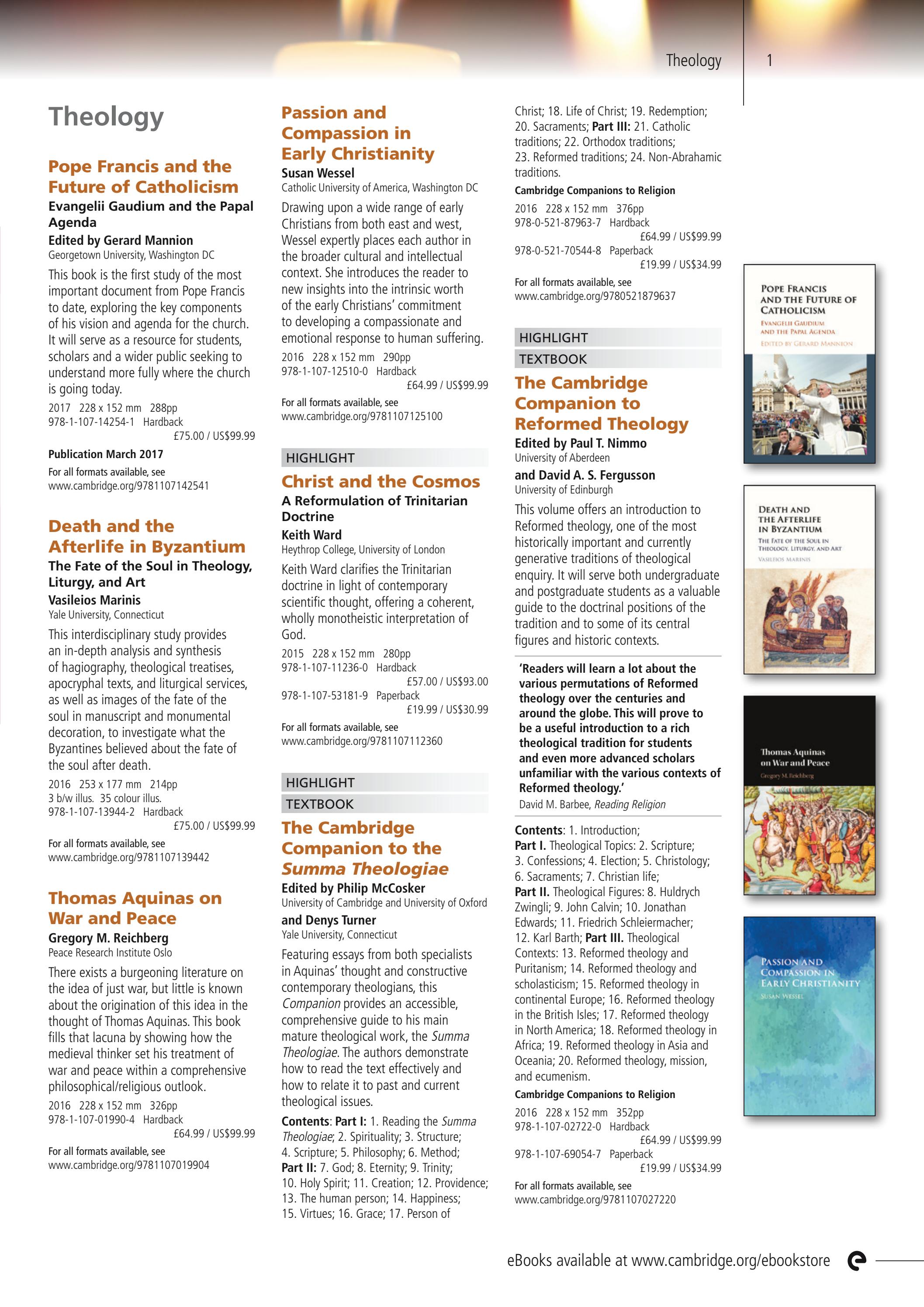Religious Studies Catalogue 2017 By Cambridge University - 