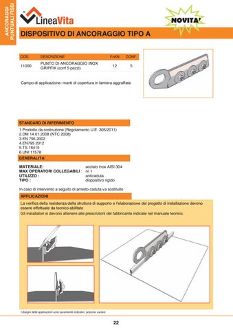 Catalogo prodotti Linea Vita 2017 第 22 页