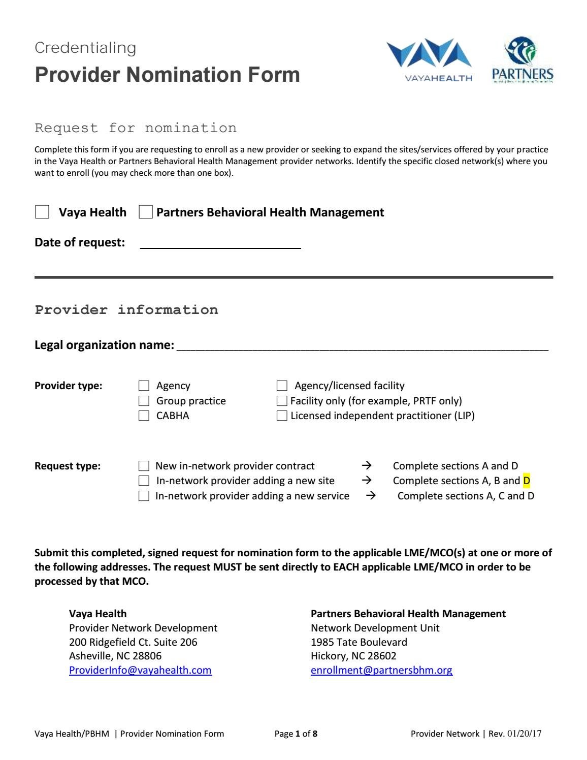 providernominationform by Vaya Health Issuu