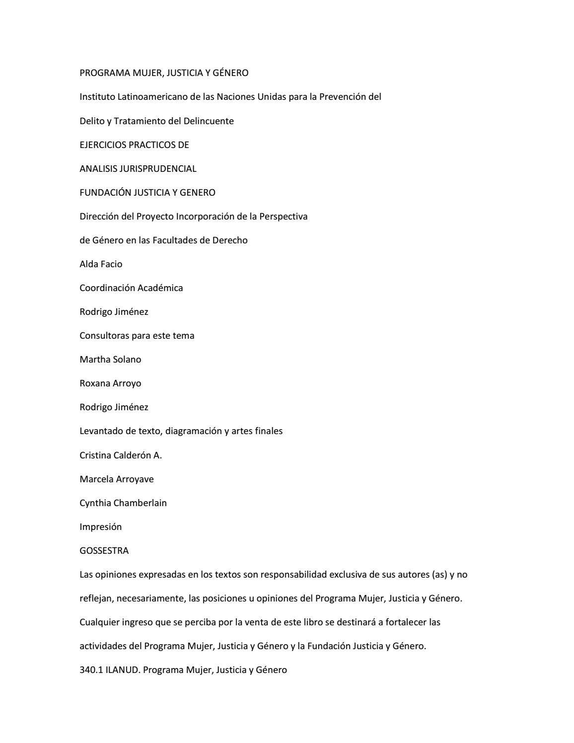 Ejercicios prácticos de análisis jurisprudencial doc by Fundacion ...