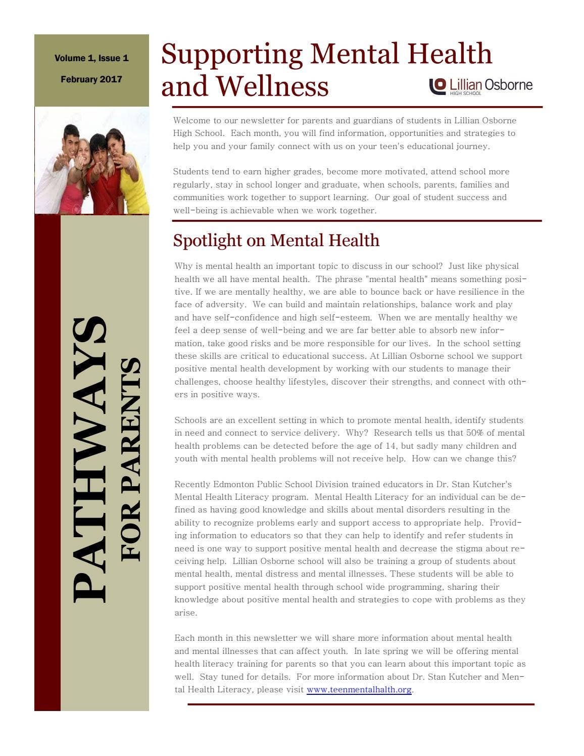 Pathways newsletter v1 by Queen Elizabeth School - Issuu