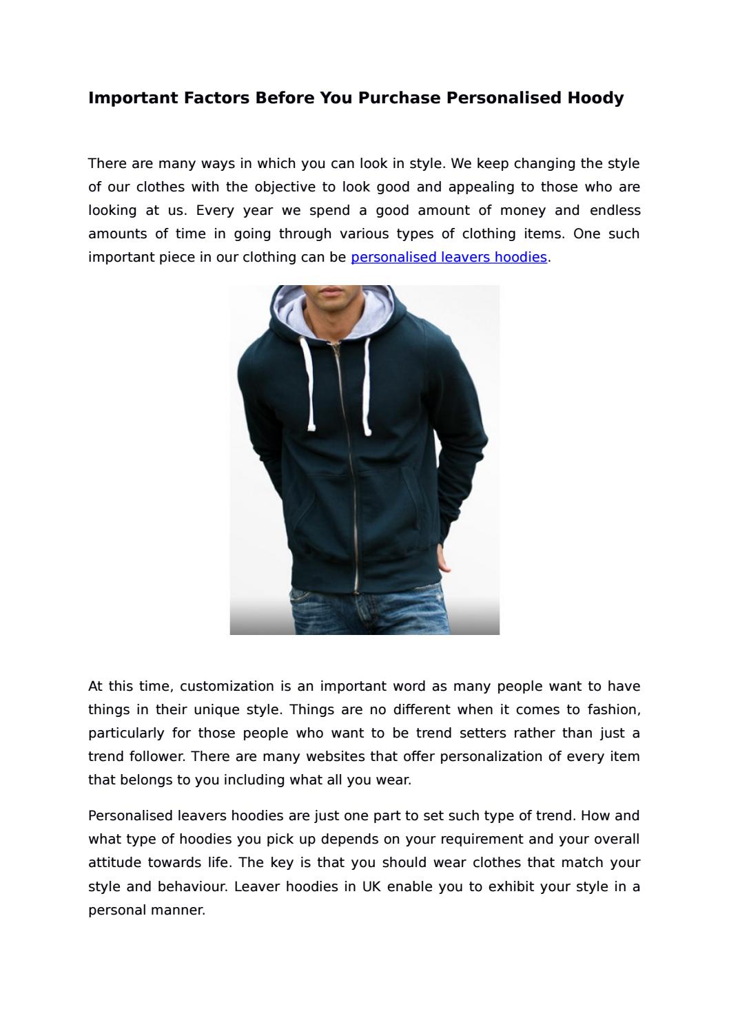 personalised leavers hoodies