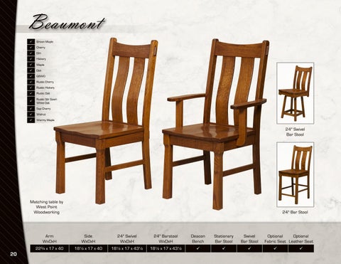Amish Heirlooms Furniture Artisan Chairs 家具目录 2016 第 20 页