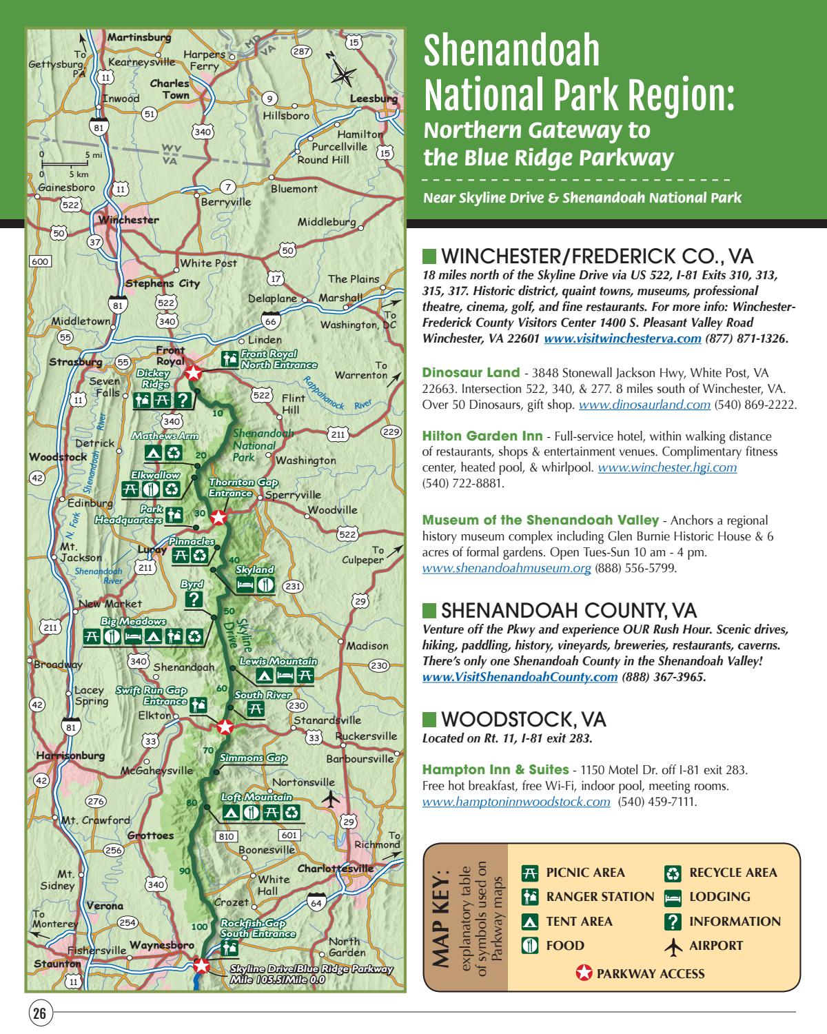Blue Ridge Parkway Directory & Travel Planner 68th Edition by Blue