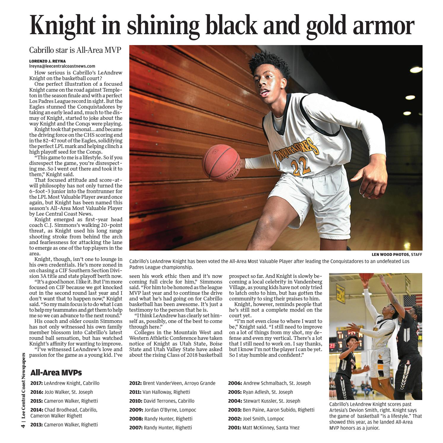 2017 AllArea Basketball by Santa Maria Times Issuu