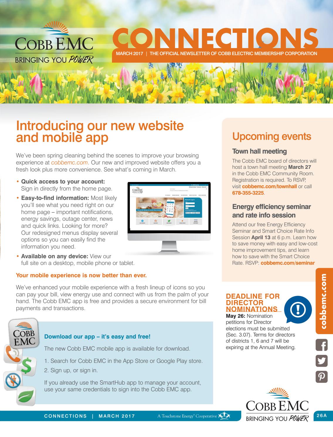 March 2017 Connections Member Newsletter By Cobb EMC Issuu