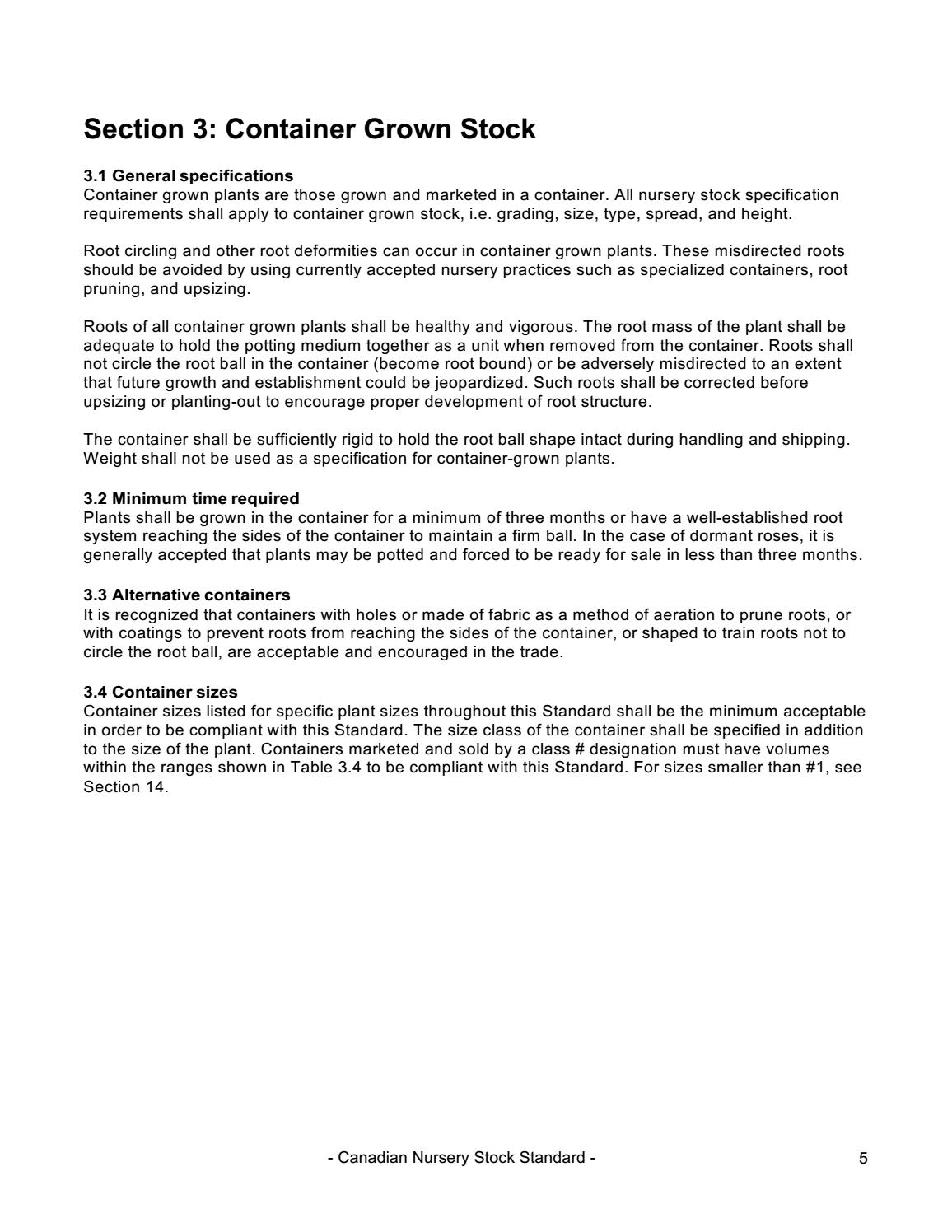 Canadian Nursery Stock Standard (9th ed) by Canadian Nursery Landscape