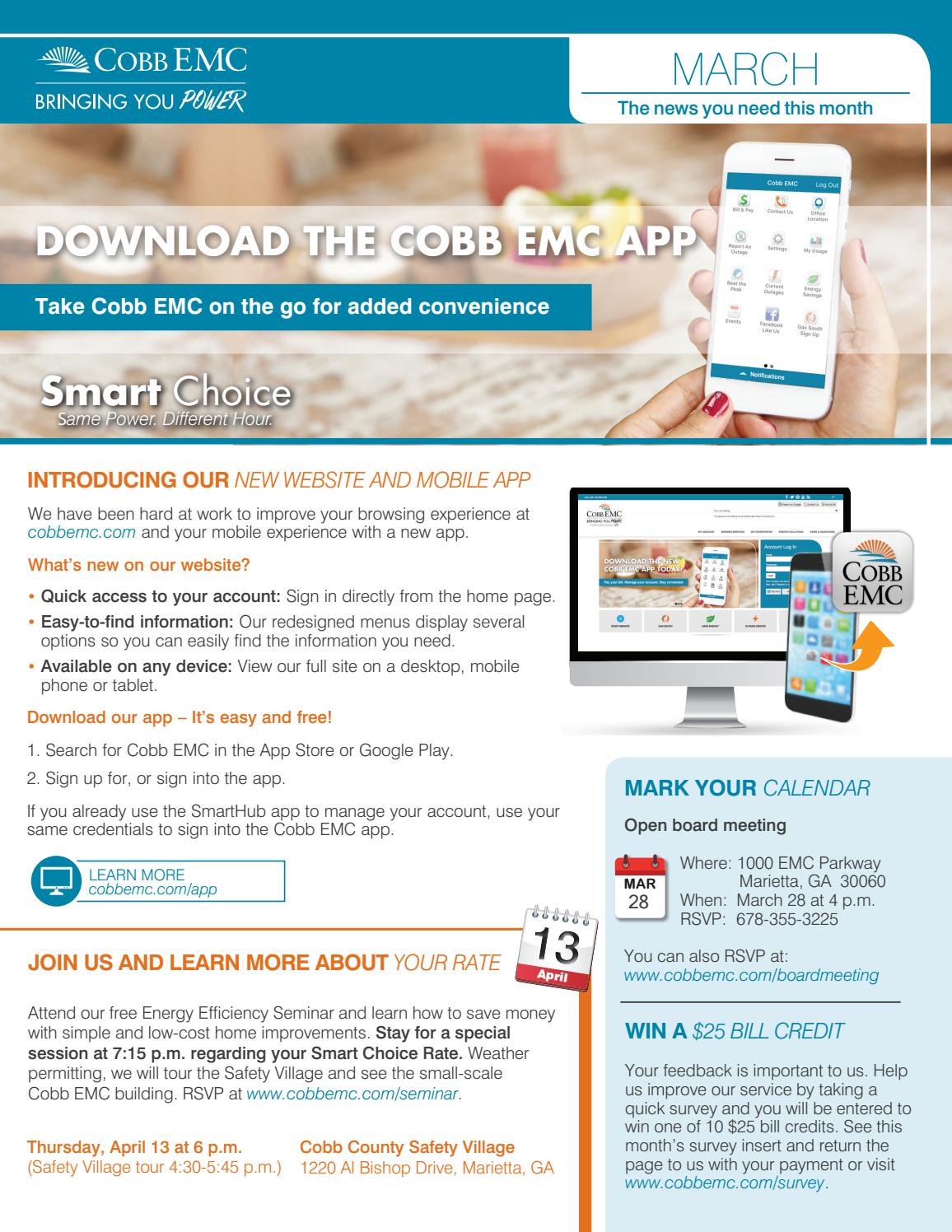 March 2017 - Bill Insert - Smart Choice Rate by Cobb EMC - Issuu