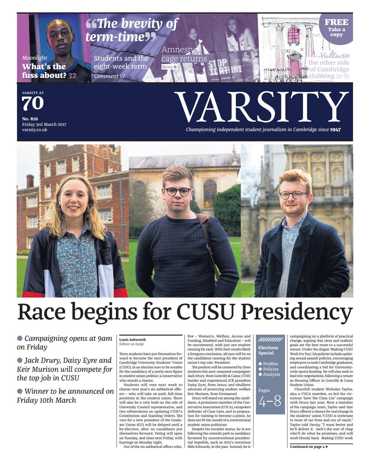 Varsity Issue 826 by Varsity Publications Ltd - Issuu