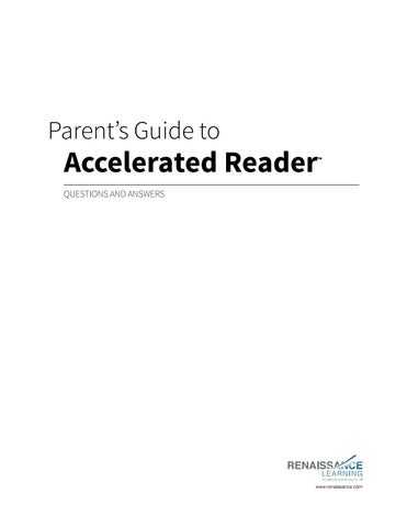 Accelerated Reader Parents Guide By Schudio Issuu