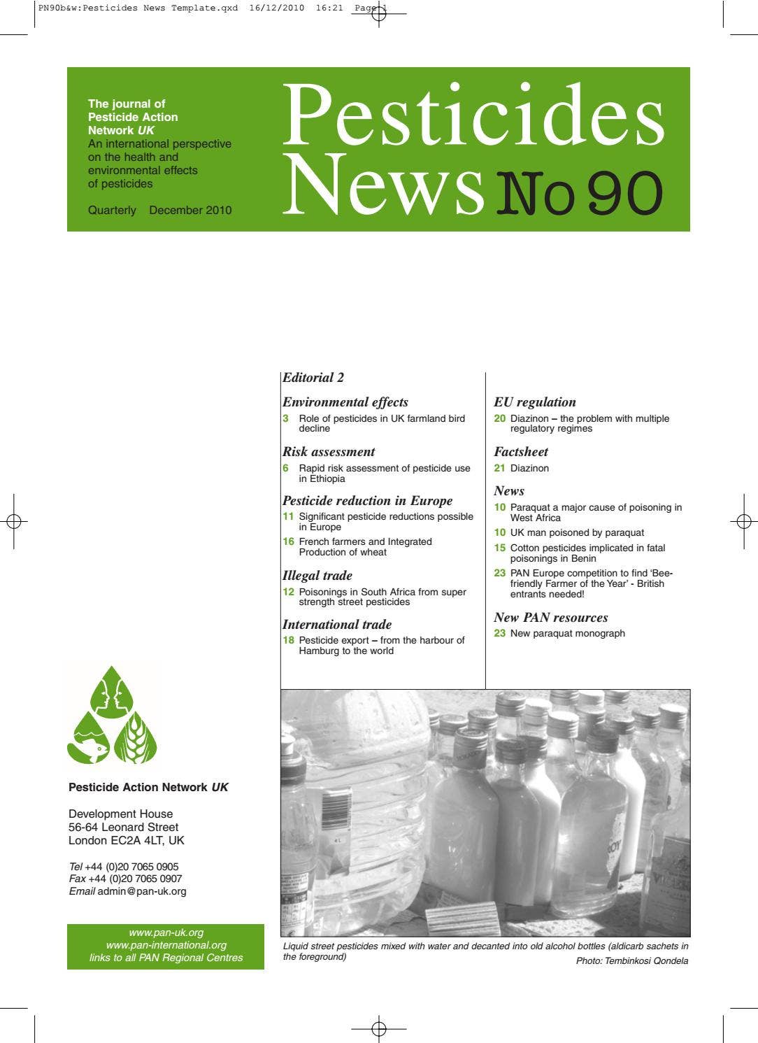 Go 90 Insecticides PAN UK - Pesticide News - Issue 90 by PAN UK - Issuu