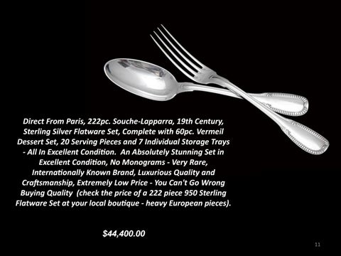 Estate Sale Sterling Silver Luxurious Living Inventory 家具目录 第 11 页