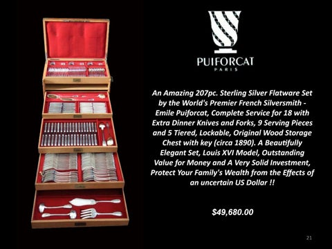 Estate Sale Sterling Silver Luxurious Living Inventory 家具目录 第 21 页