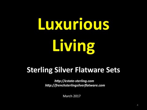 Estate Sale Sterling Silver Luxurious Living Inventory 家具目录 第 4 页