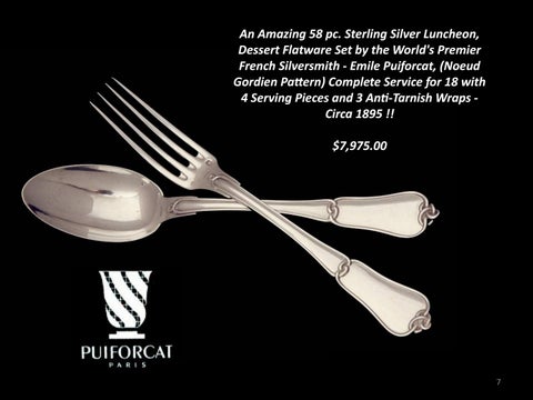 Estate Sale Sterling Silver Luxurious Living Inventory 家具目录 第 7 页