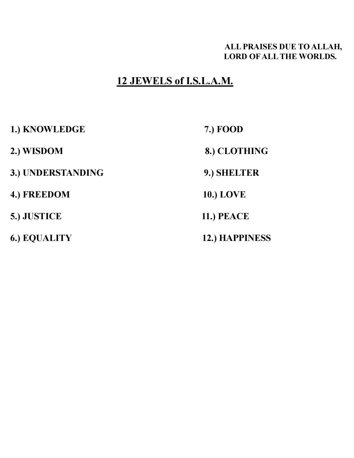 12 jewels by Universal A. Allah Issuu