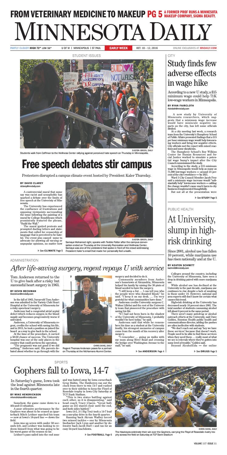 October 10, 2016 by The Minnesota Daily Issuu