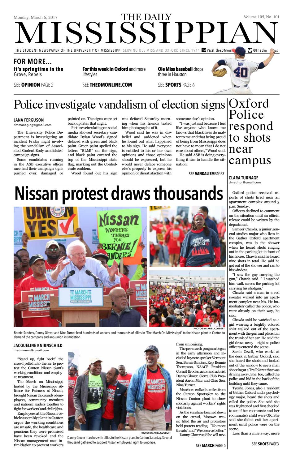 The Daily Mississippian March 6, 2017 by The Daily Mississippian Issuu