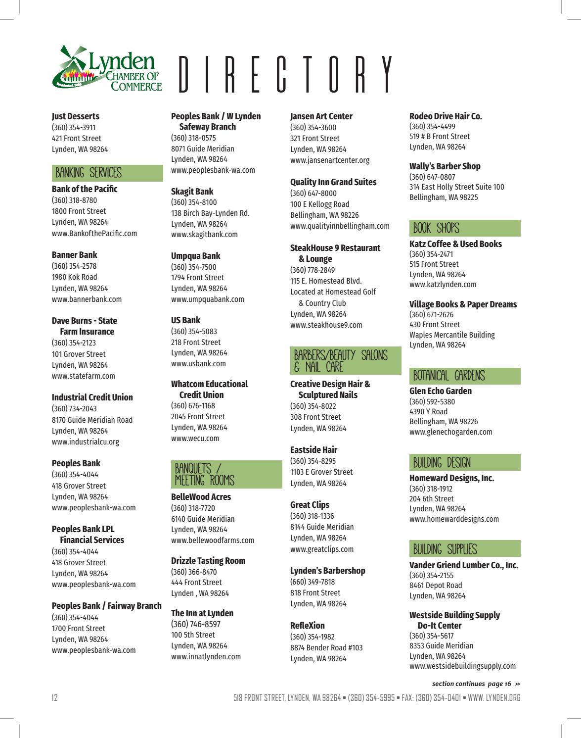 2017 Lynden Chamber Of Commerce Directory By Lynden Tribune Issuu